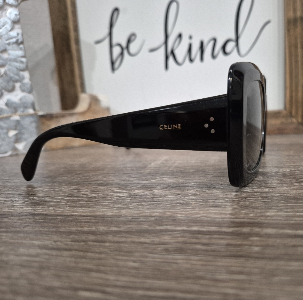 Celine Black Square Oversized Sunglasses - Picture 5 of 9